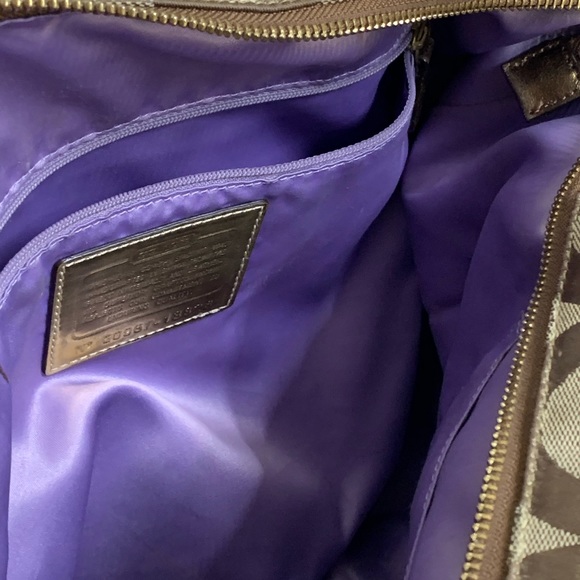 Coach Poppy Beige Gold Bronze Tote Bag - Picture 8 of 8